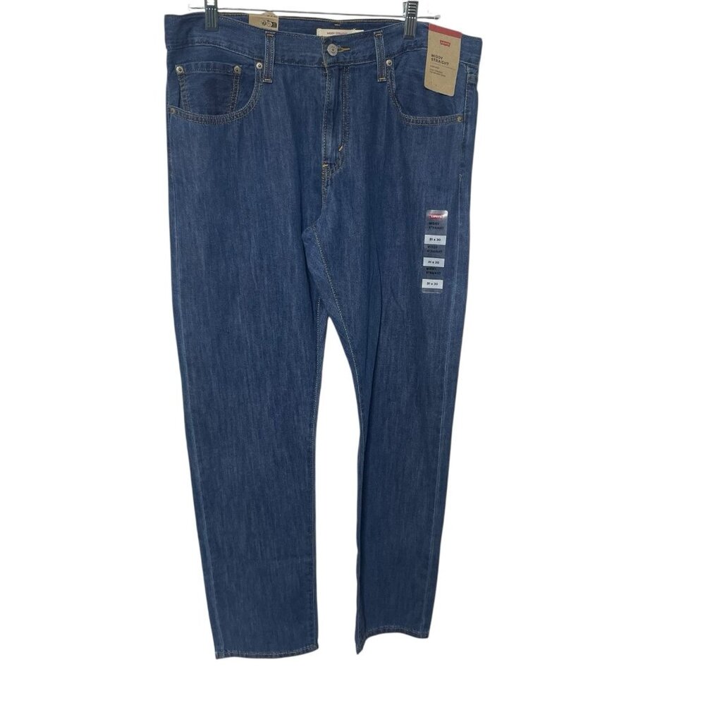 Levi's MIDI Straight Denim Jeans Women’s 31 x 30 Mid Rise Medium Blue Wash New